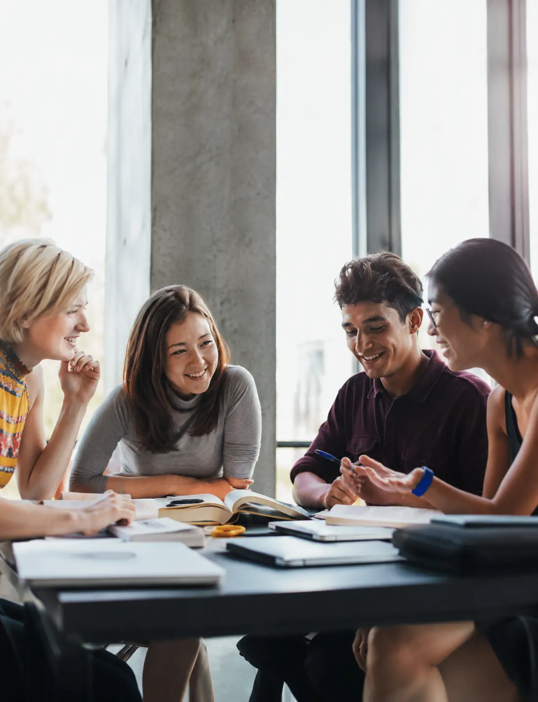 Learners participating in a collaborative education community