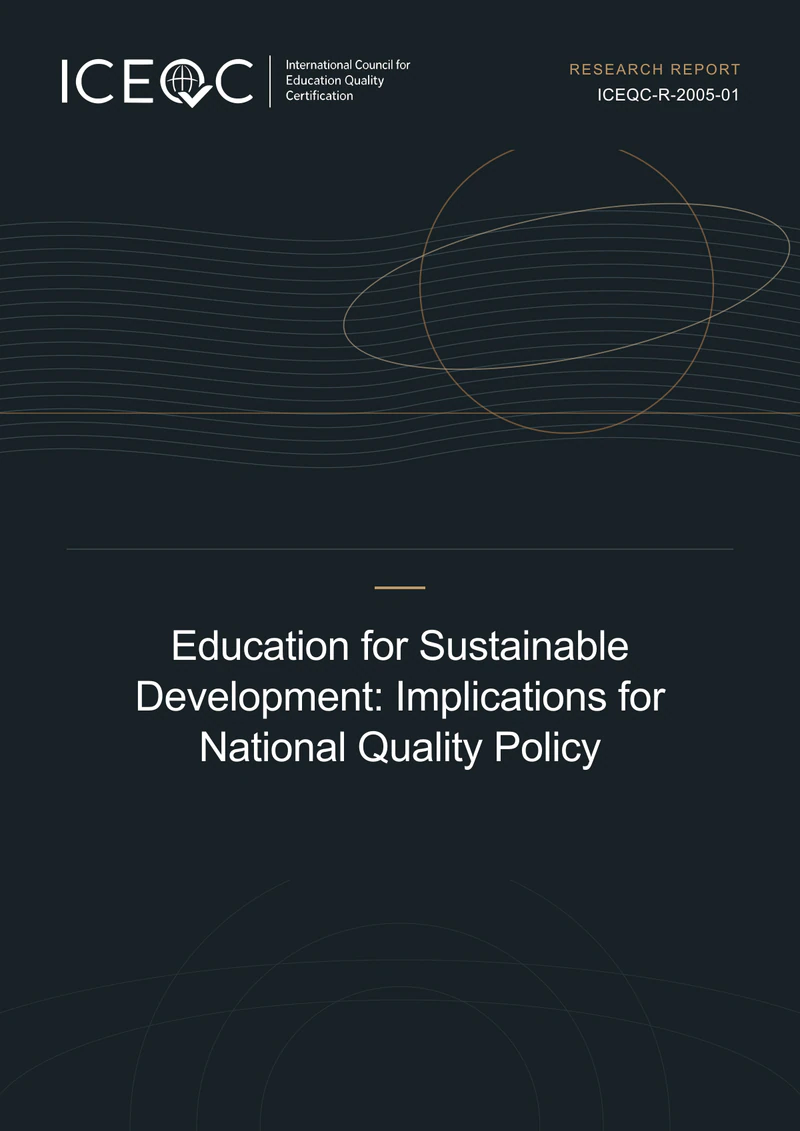 ICEQC-R-2005-01 — Education for Sustainable Development: Implications for National Quality Policy cover