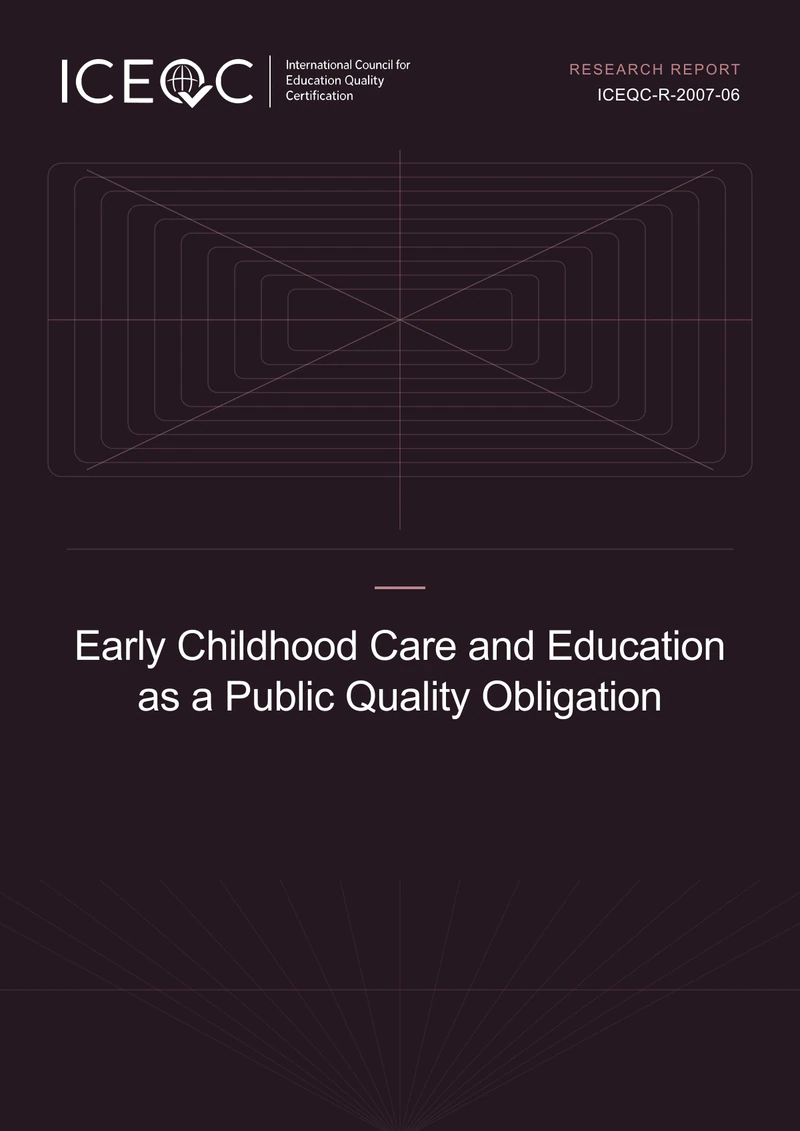 ICEQC-R-2007-06 — Early Childhood Care and Education as a Public Quality Obligation cover