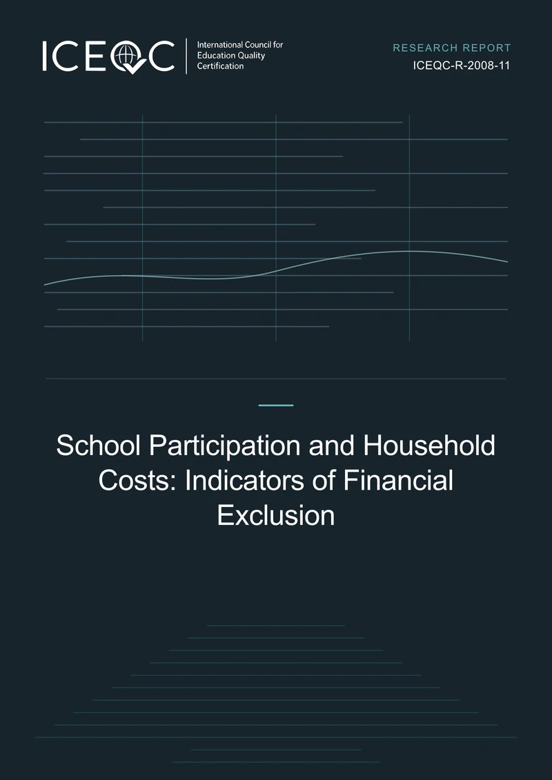 ICEQC-R-2008-11 — School Participation and Household Costs: Indicators of Financial Exclusion cover
