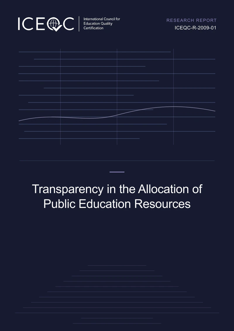 ICEQC-R-2009-01 — Transparency in the Allocation of Public Education Resources cover