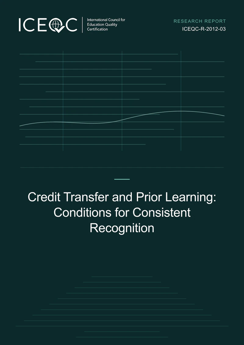 ICEQC-R-2012-03 — Credit Transfer and Prior Learning: Conditions for Consistent Recognition cover