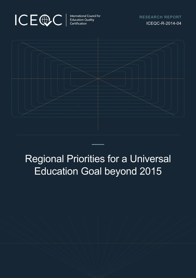 ICEQC-R-2014-04 — Regional Priorities for a Universal Education Goal beyond 2015 cover