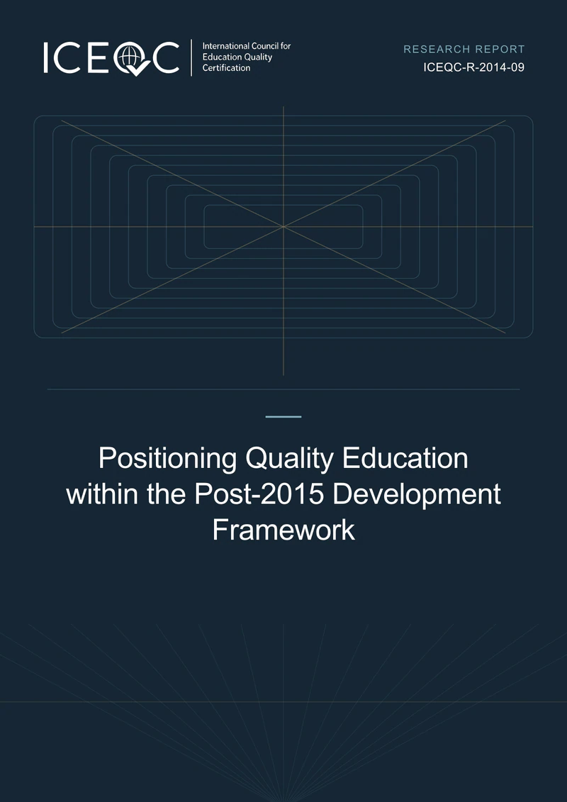 ICEQC-R-2014-09 — Positioning Quality Education within the Post-2015 Development Framework cover