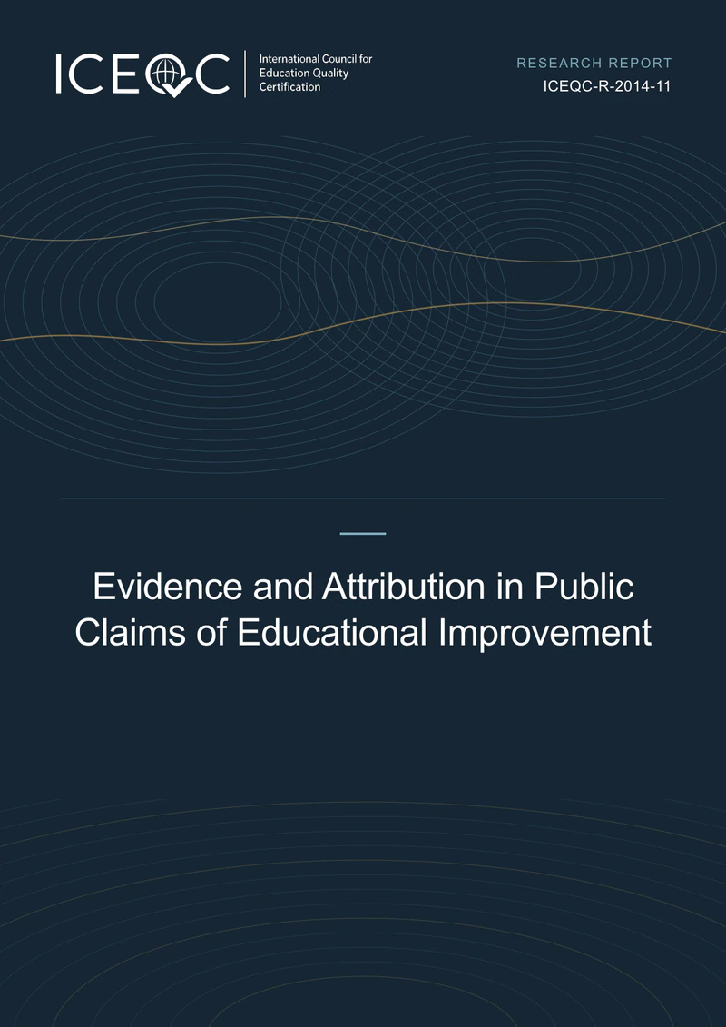 ICEQC-R-2014-11 — Evidence and Attribution in Public Claims of Educational Improvement cover