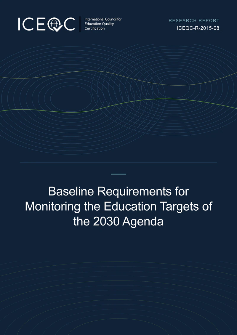 ICEQC-R-2015-08 — Baseline Requirements for Monitoring the Education Targets of the 2030 Agenda cover