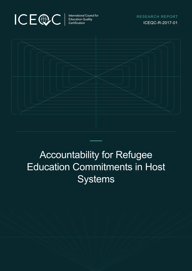 ICEQC-R-2017-01 — Accountability for Refugee Education Commitments in Host Systems cover
