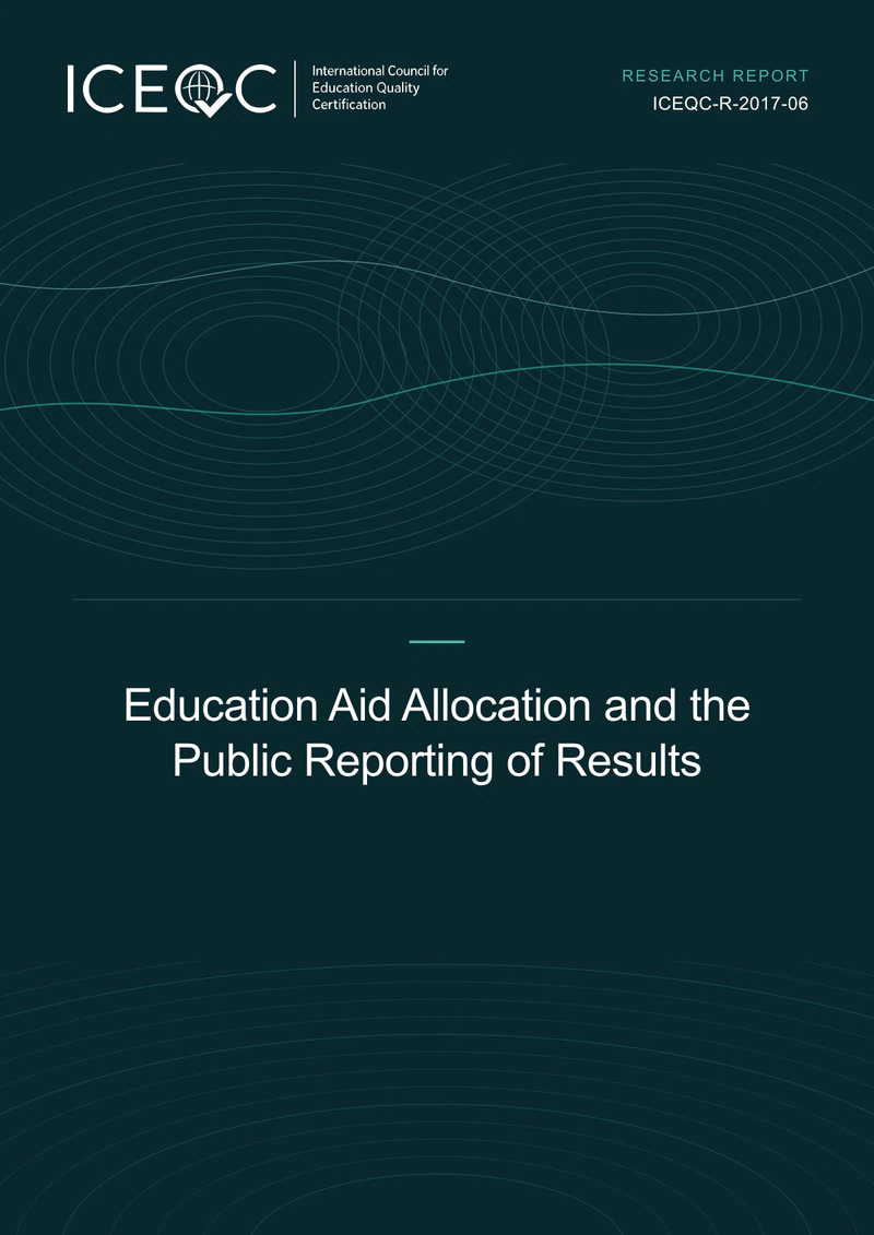 ICEQC-R-2017-06 — Education Aid Allocation and the Public Reporting of Results cover