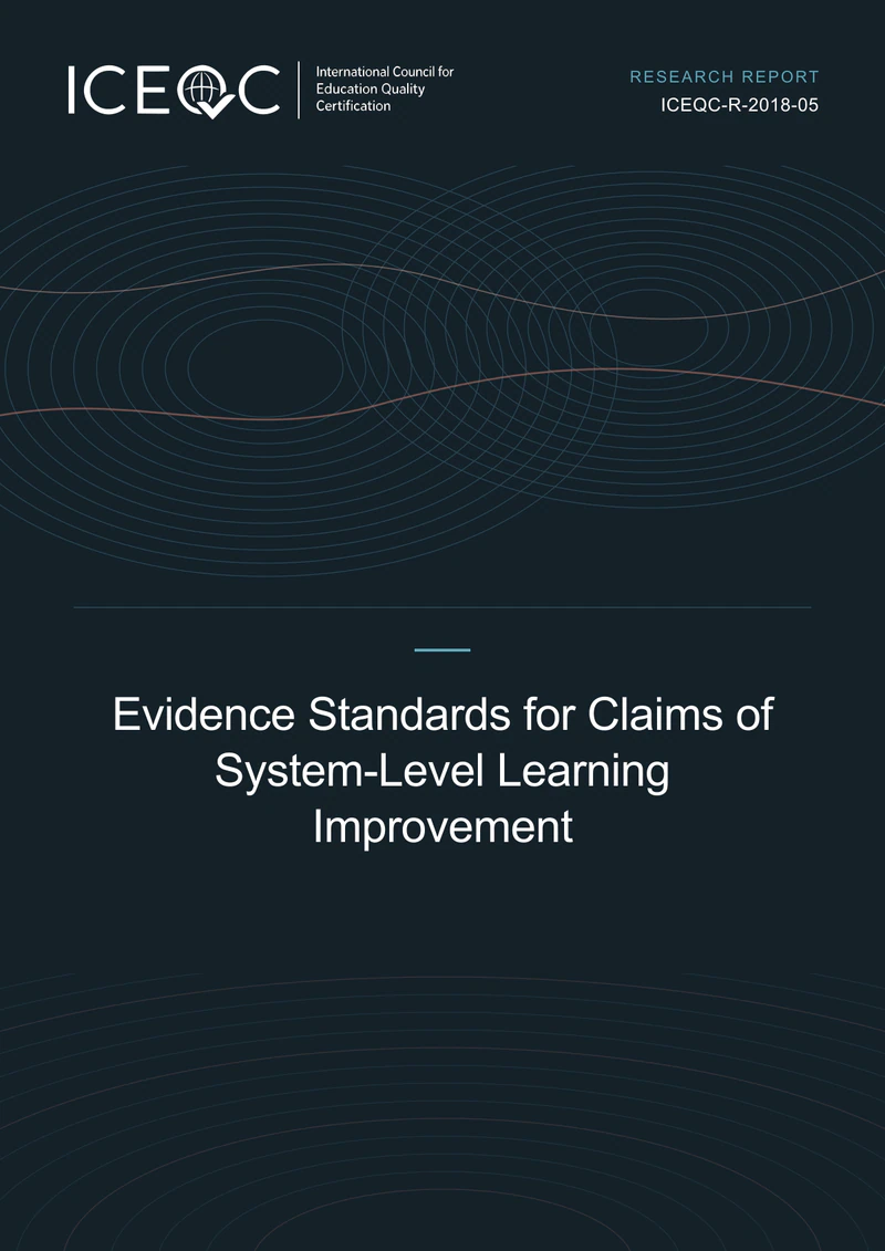 ICEQC-R-2018-05 — Evidence Standards for Claims of System-Level Learning Improvement cover