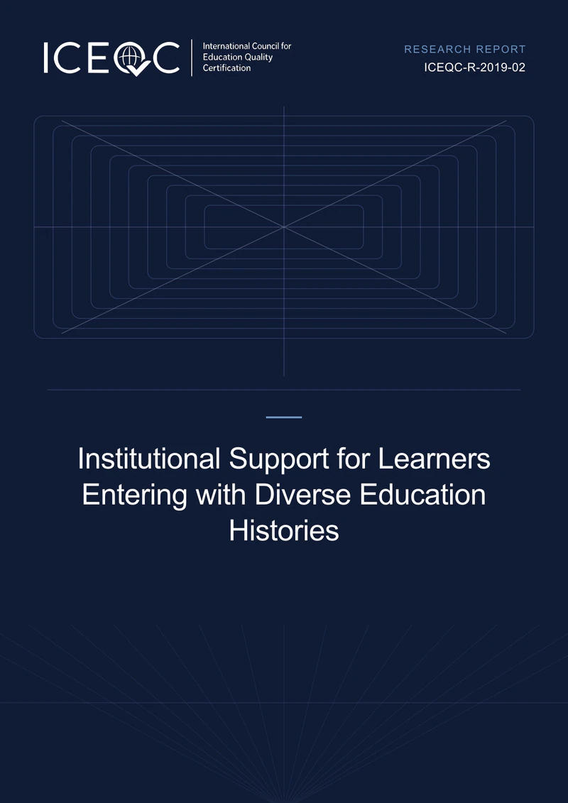 ICEQC-R-2019-02 — Institutional Support for Learners Entering with Diverse Education Histories cover