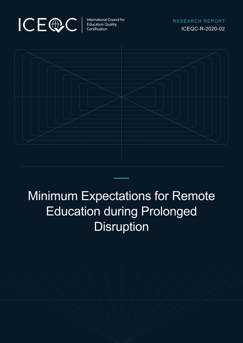 ICEQC-R-2020-02 — Minimum Expectations for Remote Education during Prolonged Disruption cover