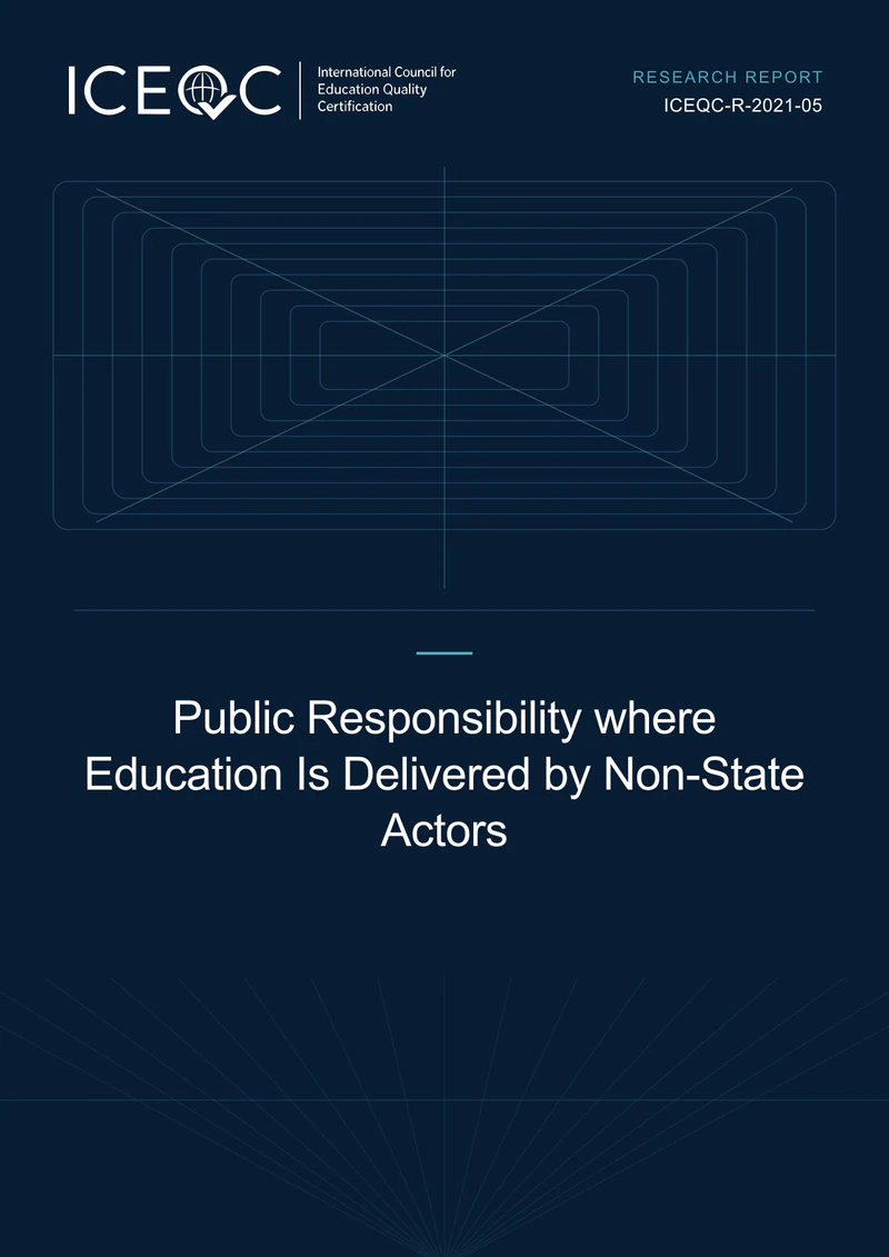 ICEQC-R-2021-05 — Public Responsibility where Education Is Delivered by Non-State Actors cover