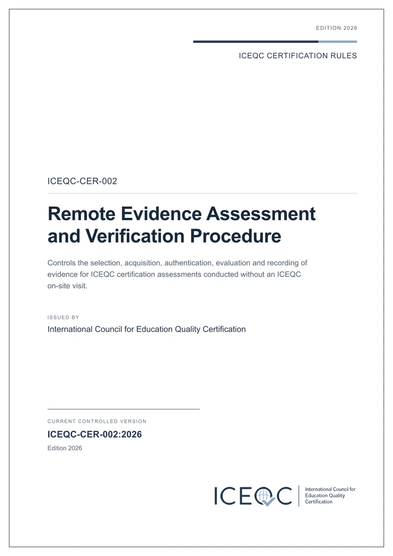 ICEQC-CER-002 — Remote Evidence Assessment and Verification Procedure cover