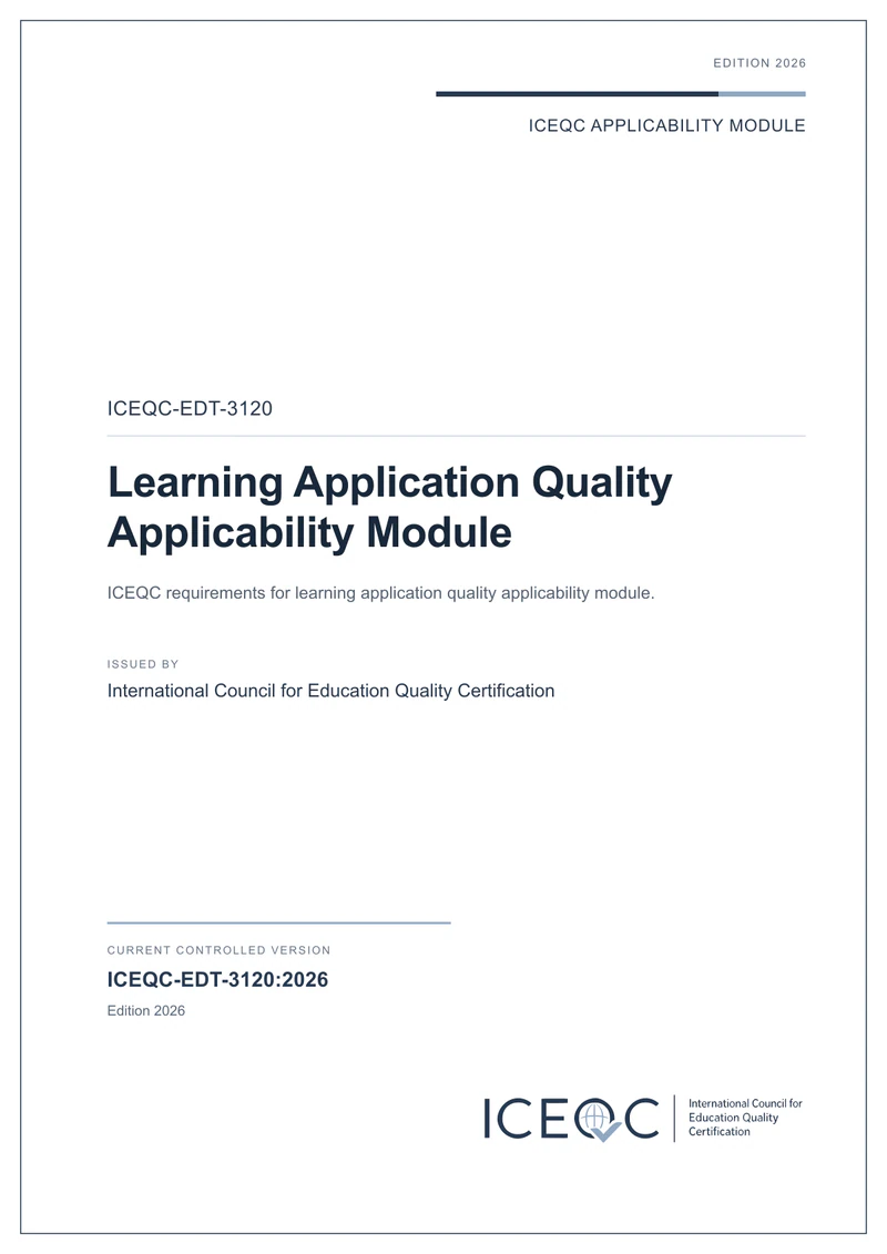 ICEQC-EDT-3120 — Learning Application Quality Applicability Module cover