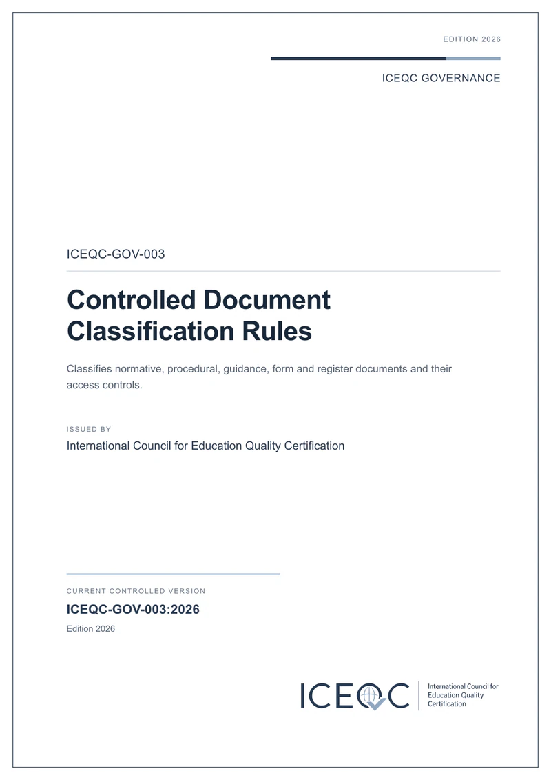 ICEQC-GOV-003 — Controlled Document Classification Rules cover