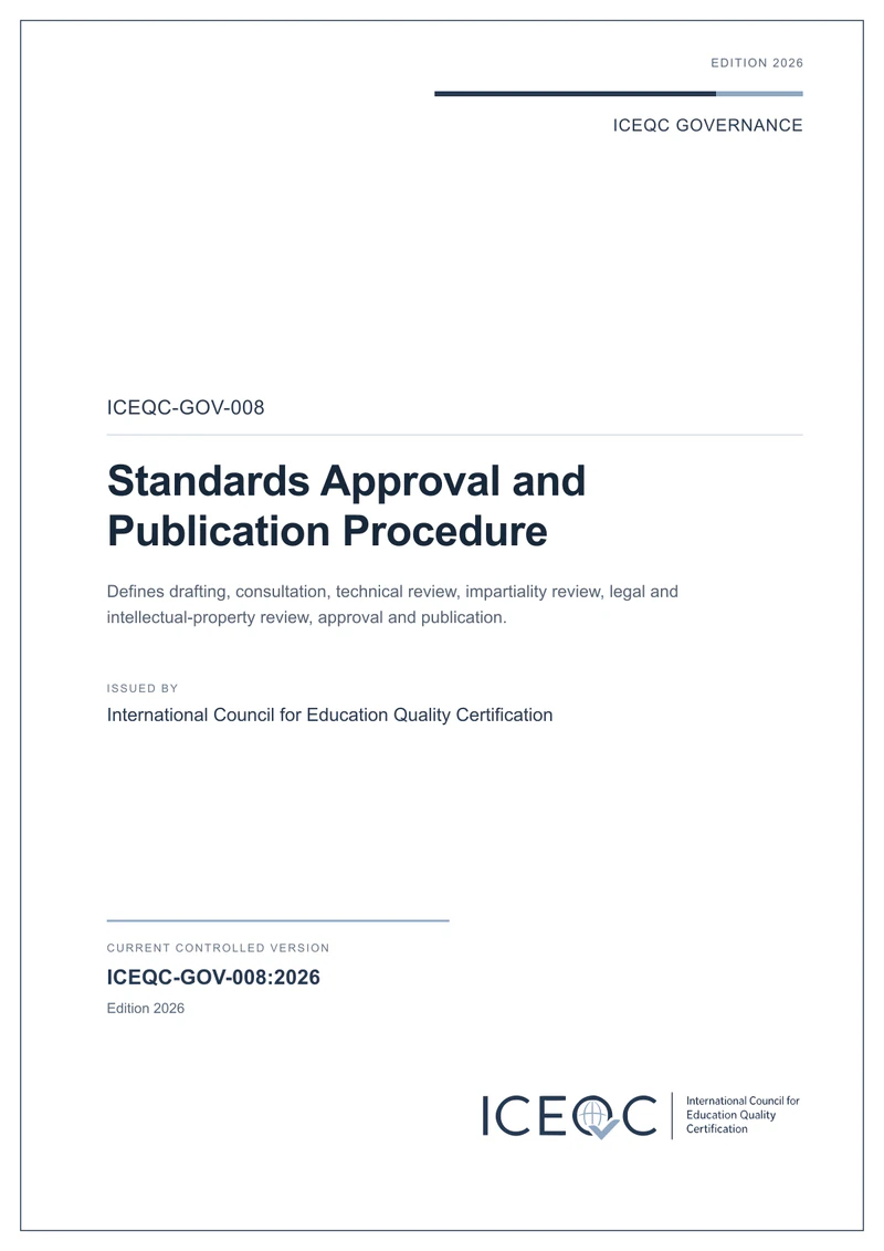 ICEQC-GOV-008 — Standards Approval and Publication Procedure cover